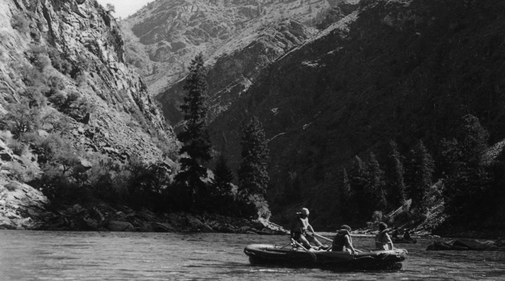 George rowing on the Middle Fork Salmon in Idaho - 1969