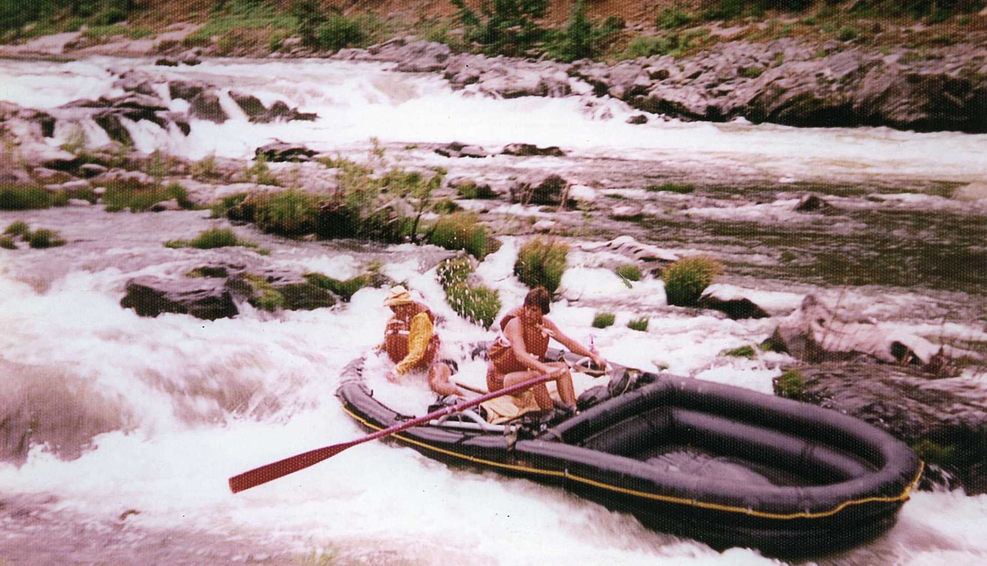 Randy and George on the Rogue River in the 70s