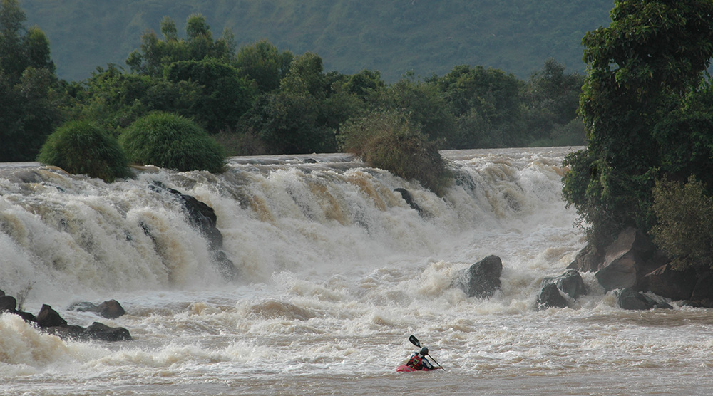kayaker on the nile river