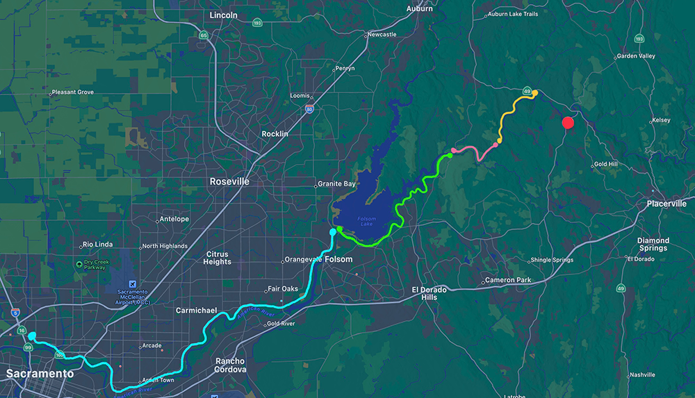 American River Trail Overview Map